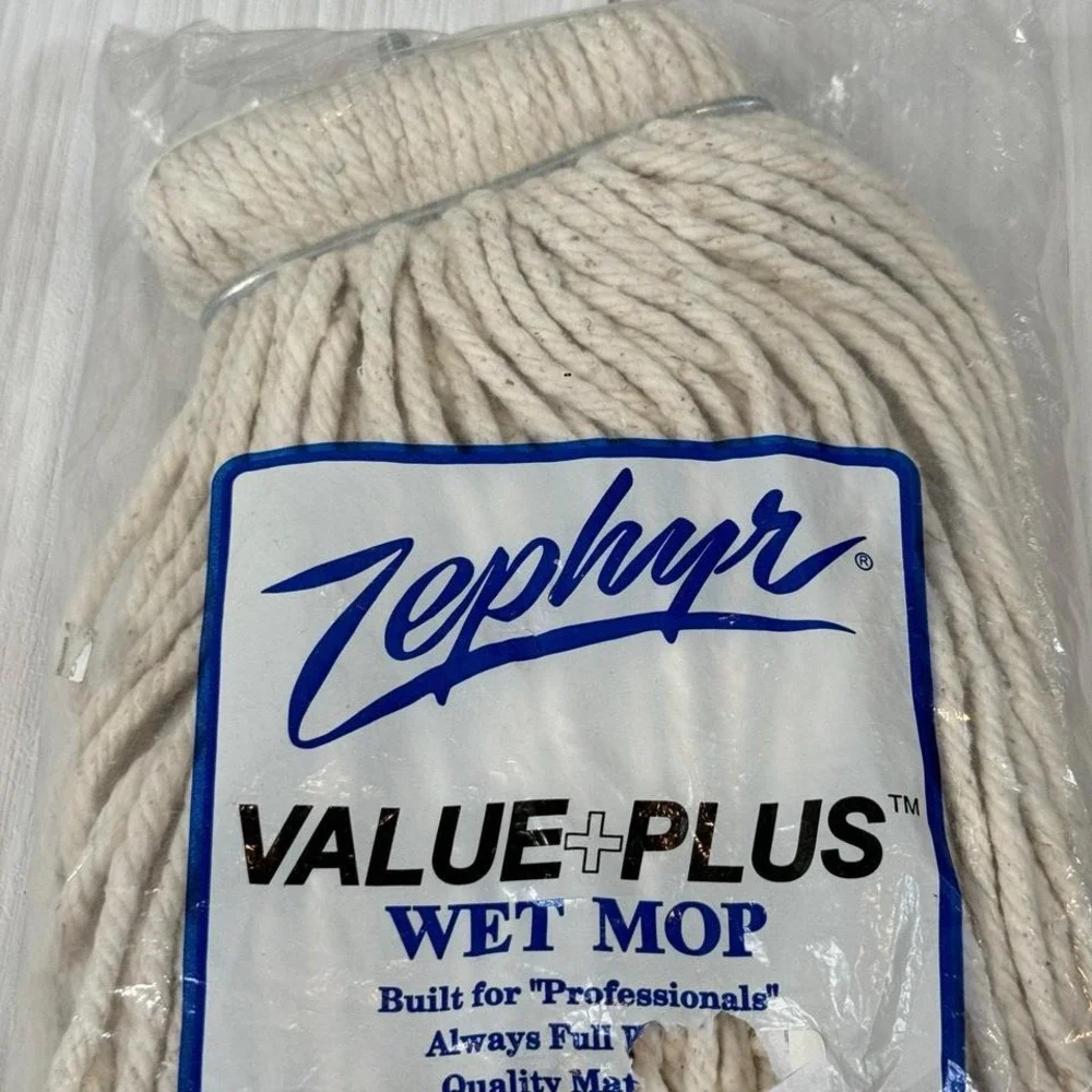Zephyr Value Plus Wet Mop 12oz Shineup Screw Mop Head Replacement Commercial